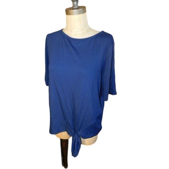 Chico's Size L Large (2) STRETCH Tie Front Classic Top - Picture 2 of 2